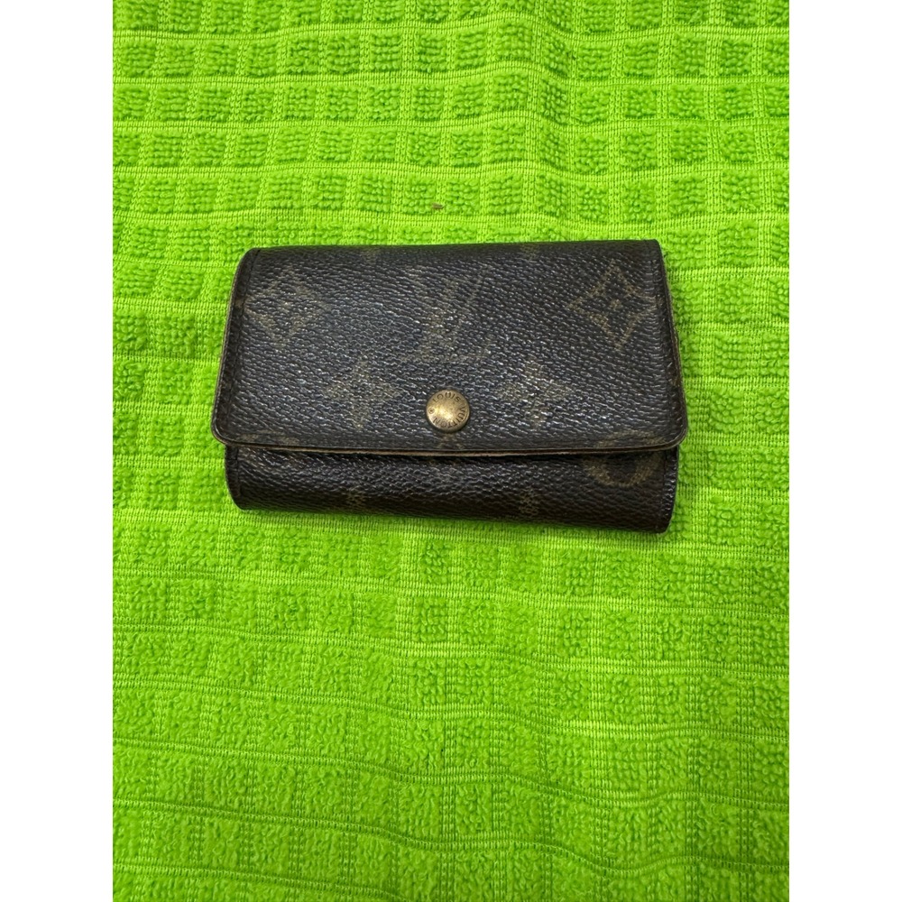 Louis Vuitton Monogram 6 Key Holder Wallet Brown Canvas Made in France